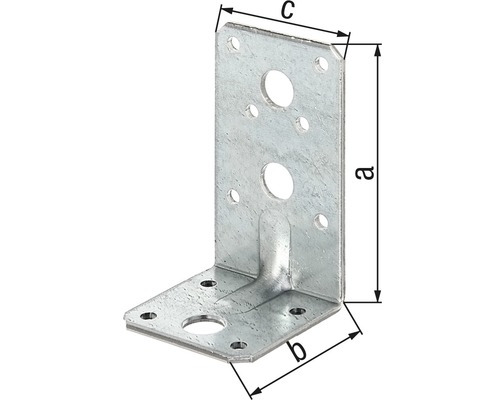 Winkelverbinder aus Metall mit Abmessungen