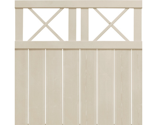Clôture en bois avec éléments en forme de X