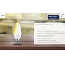 Lampe bougie LED E14 pour éclairage d''ambiance