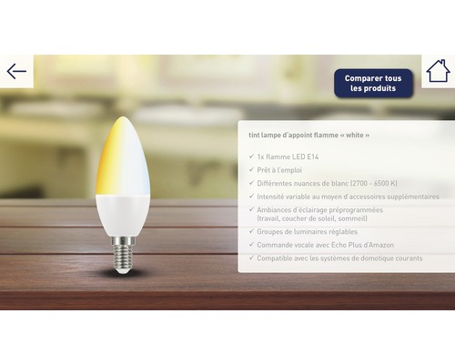 Lampe bougie LED E14 pour éclairage d''ambiance