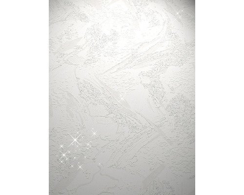 Papier peint mousse 97491 structure crépi paillettes blanc Papier peint texturé avec des accents scintillants