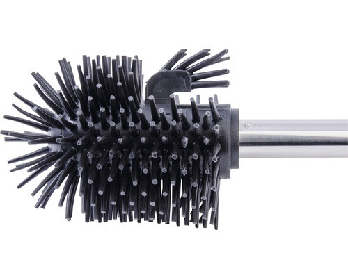 Toilettenbürste mit Borsten und Griff aus Metall