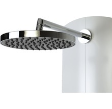Panneau de douche avec thermostat Schulte DuschMaster avec poignées standard aluminium/ blanc D9675 04-thumb-1