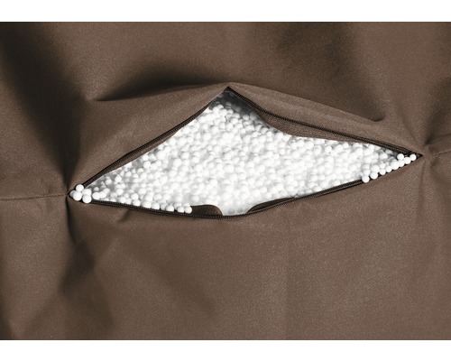 Rembourrage d''un pouf avec fermeture éclair