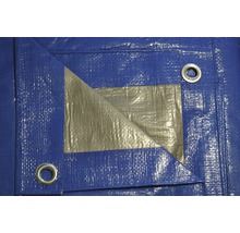 Bâche textile 140 g/m² argent-bleu 3 x 4 m-thumb-4