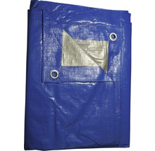 Bâche textile 140 g/m² argent-bleu 3 x 4 m-thumb-2