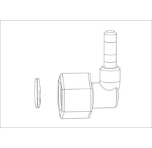 Aurlane 45° Verbindung Kopf-/Handbrauseschlauch AURL071