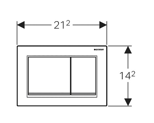 Schéma d''une plaque de commande avec indication des dimensions