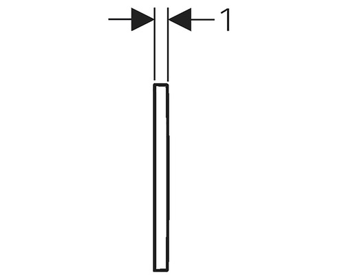 Dessin technique d''un joint d''étanchéité d''un millimètre de large