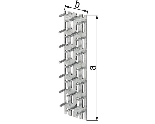 Metallverbinder mit Abmessungsangaben