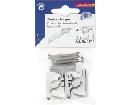Gardinia Deckenträger für U-Laufschiene, Metall