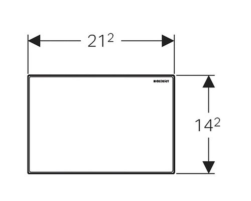 Geberit Abdeckplatte mit Maßangaben