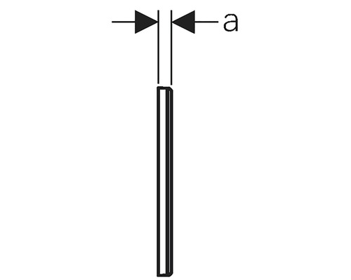 Technische Zeichnung mit Maßangabe a