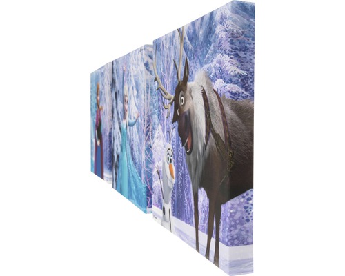 Frozen Leinwand mit Anna, Elsa, Olaf und Rentier Sven