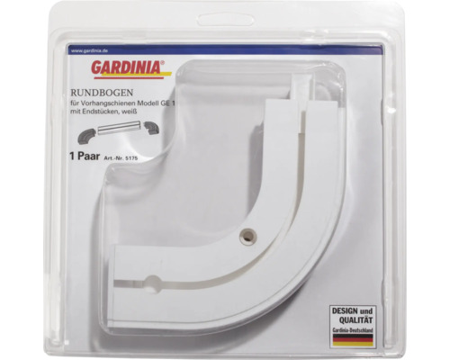 Gardinia cintre pour tringle à rideaux modèle GE 1 avec embouts, emballé