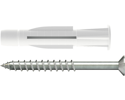 Cheville en plastique avec vis