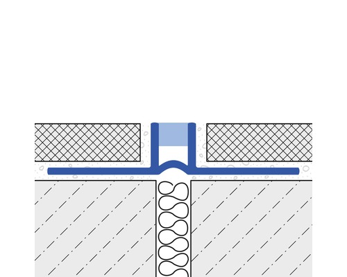 Illustration d''un profilé de joint de dilatation en coupe transversale