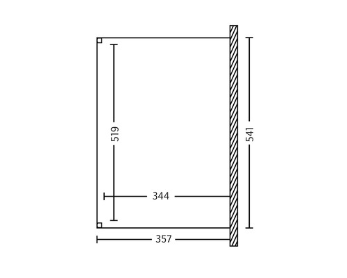 Dessin technique avec indications de mesure