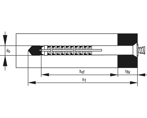 Schéma technique d''une cheville avec cotation