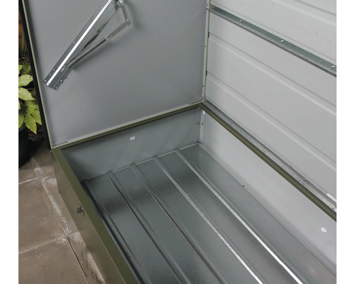 Armoire à outils en métal ouverte avec fond nervuré