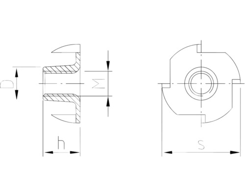 Dessin technique d''une tête de fraisage avec indications de mesure