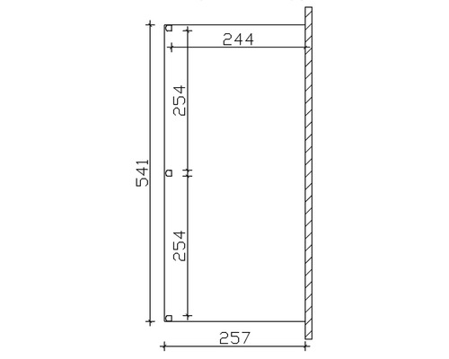 Dessin technique d''un cadre rectangulaire avec cotes