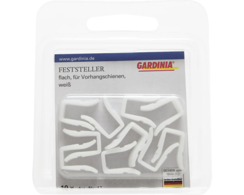 Gardinia Feststeller fuer Vorhangschienen, 10er Packung