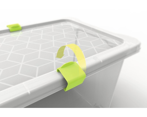 Aufbewahrungsbox mit Deckel und Clipverschluss