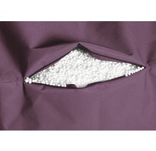 Fauteuil Sitting Point Twist Scuba aubergine 90x70x80 cm (déplié 180x70x60 cm)