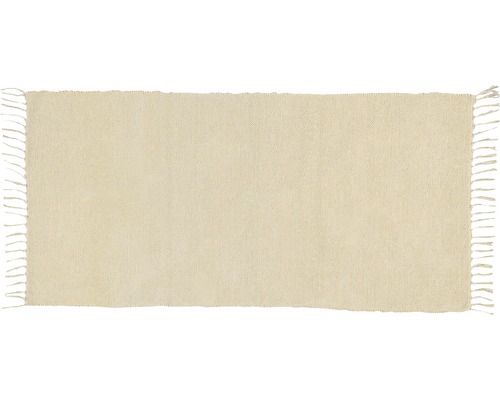 Tapis rectangulaire en textile avec franges