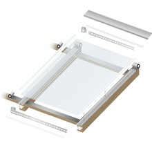 Plaque en verre acrylique pour système de balustrade Pertura transparent  2000x673x8 mm (69) - HORNBACH Luxembourg