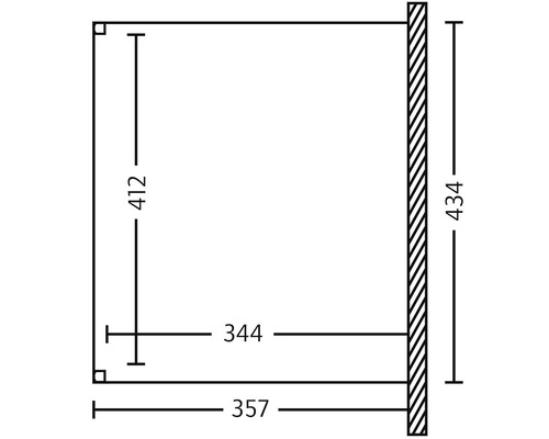 Dessin technique avec dimensions en millimètres