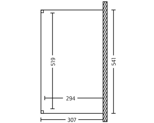Dessin technique d''un meuble avec dimensions