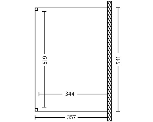 Dessin technique d''une étagère avec dimensions