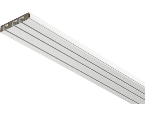 Gardinia Rail de rideau en aluminium 2 glissières Blanc 200 cm