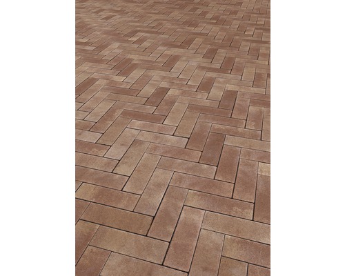 Pavés posés en motif à chevrons pour l''extérieur