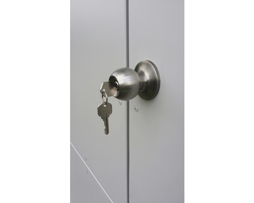 Porte avec bouton de porte rond et clé