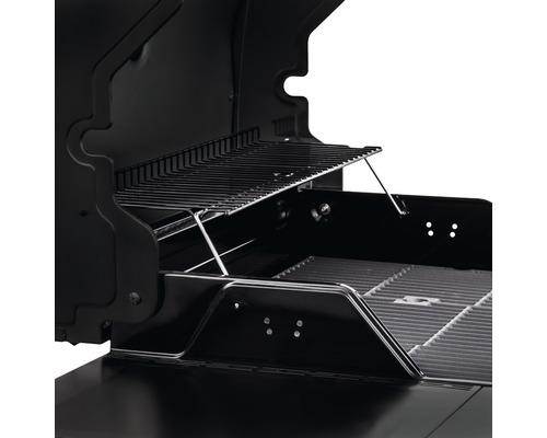 Barbecue avec grille de maintien au chaud