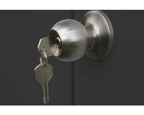 Bouton de porte avec clé dans la serrure
