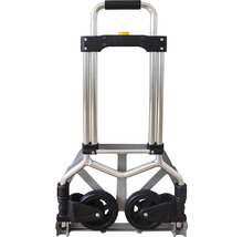 Chariot à bagages pliable en aluminium avec deux roues