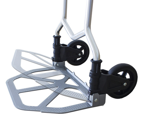 Vue détaillée d''un diable d''escalier avec surface de chargement rabattable