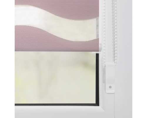 Fensterrollo mit Kettenzug und Streifenmuster