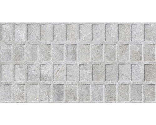 Carrelage décoratif en grès cérame fin Dover Gris 32x62,5 cm