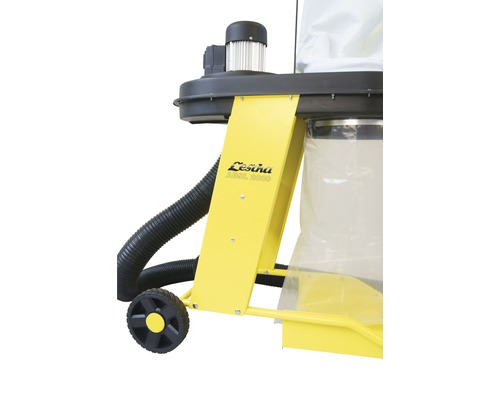 Absauganlage mit Fahrwerk und Absaugschlauch