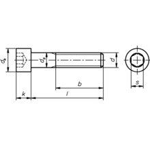 Zylinderkopfschraube Zollgewinde 1/4"x1/2" (ähnl. DIN 912) galv. verzinkt, 25 Stück-thumb-1