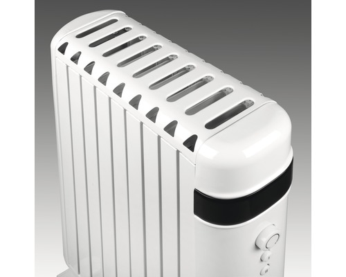 Detailansicht eines weißen Ölradiators