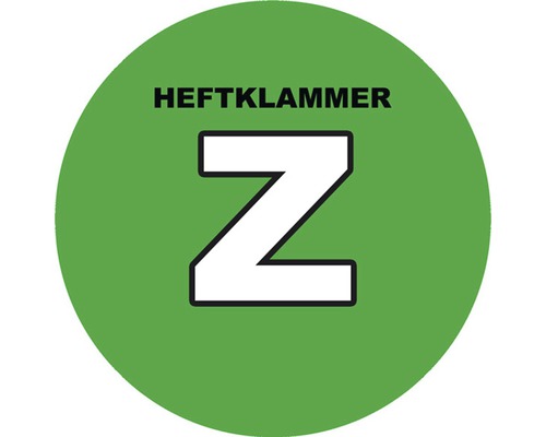 Symbol für Heftklammer Z