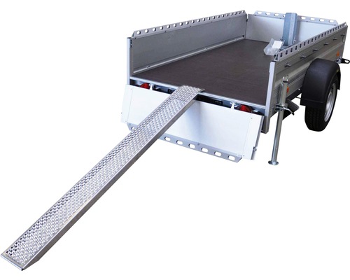 Remorque avec rampe d''accès pour le transport de charges