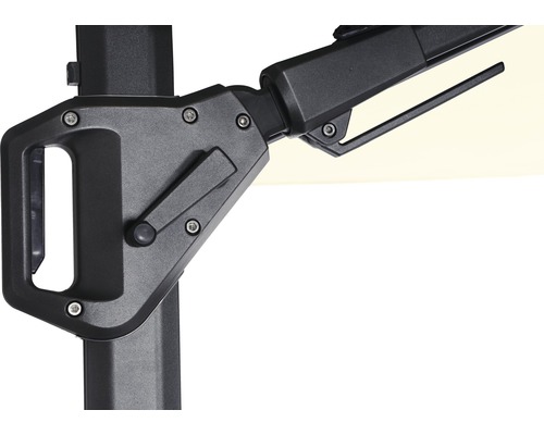 Detailaufnahme des Mechanismus eines Sonnenschirms