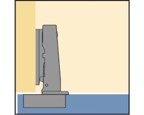 Charnière de porte d''armoire fixée à une porte d''armoire